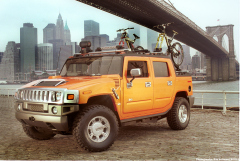 GM HUMMER under Brooklyn Bridge