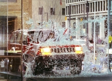 1992 Jeep Crashs through Glass at Auto Show