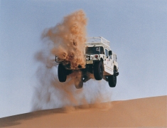 Hummer jumps sand dunes in Saudi Arabia