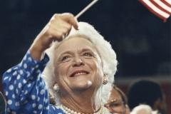 Barbara Bush as her husband VP George accepted the nomination