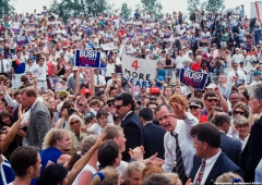 President George H. W. Bush campaigns in 1992