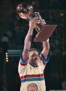 Isiah with NBA Championship trophy