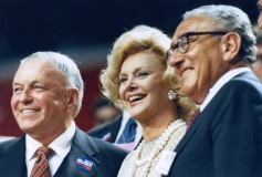 Frank Sinatra, wife Barbara and Henry Kissinger at the Rebublican Convention
