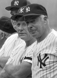 New York Yankees' greats Mickey Mantle and Joe DiMaggio