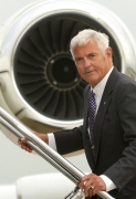 Bob Lutz boards his jet
