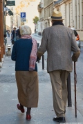 Couple walking in Paris Couple walking in Paris