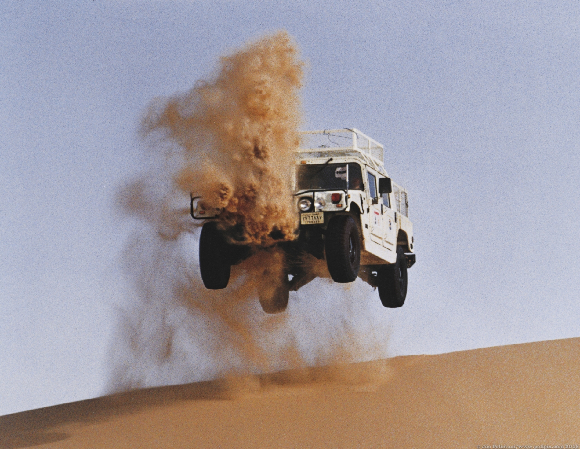 Flying Hummer in the desert of Saudi Arabia