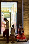 After a long day. Beijing shopping district.