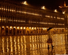 Midnight Rain in St Mark's Square Venice